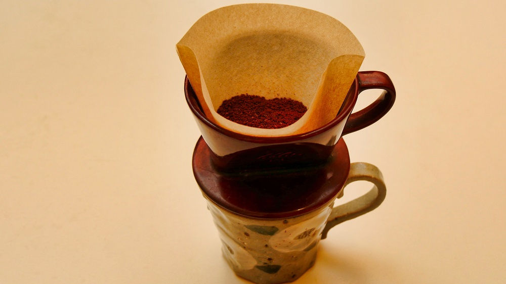 コーヒー豆を挽いた状態