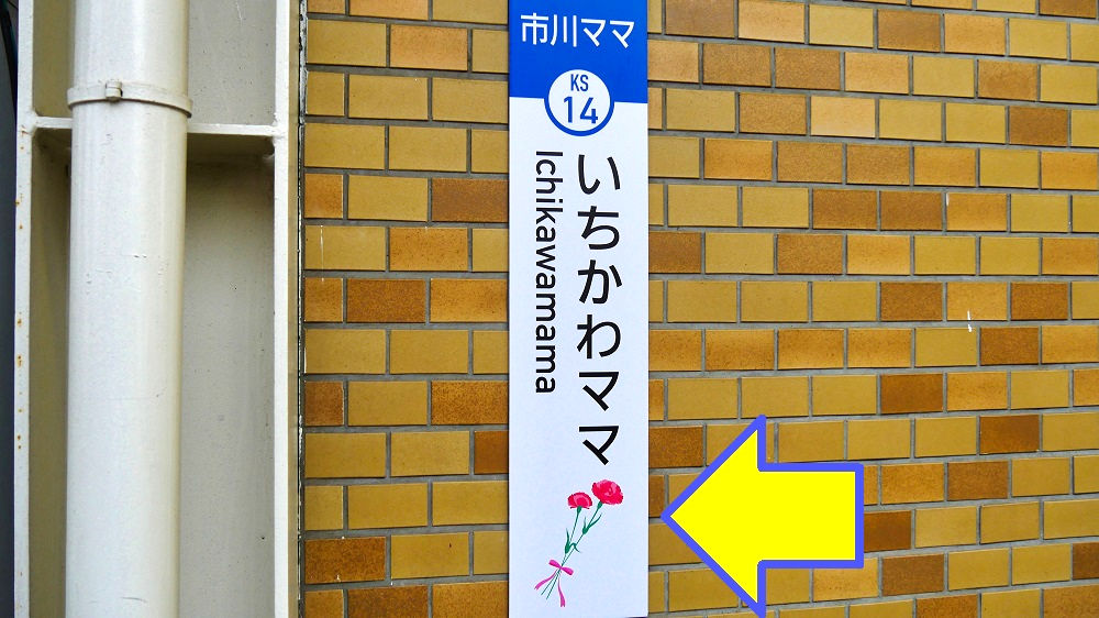 市川ママ駅への看板変更