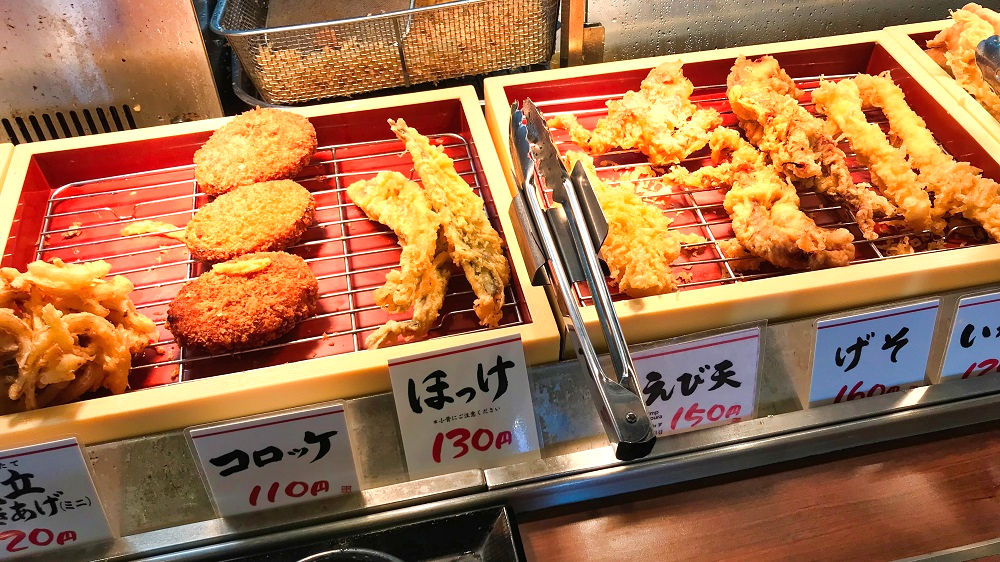 丸亀製麺「千葉ニュータウン中央」店の天ぷら類